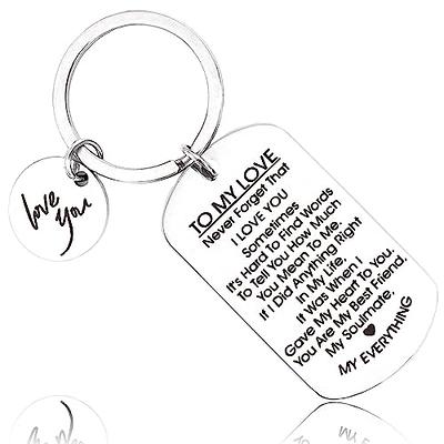 Valentines Day Gifts for Men To My Man Keychain Anniversary for