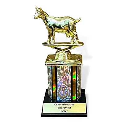 Goat Trophy with Column, G.O.A.T Greatest of All Time Trophy, Funny  Recognition Trophy for Boss, Coworkers, Friends, Custom Engraved  Appreciation Trophy