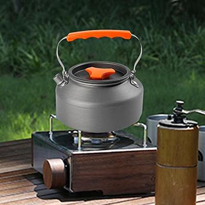 Portable Camping Kettle Campfire Kettle Cookware Tea Pot for Outdoor Hiking  Kitchen