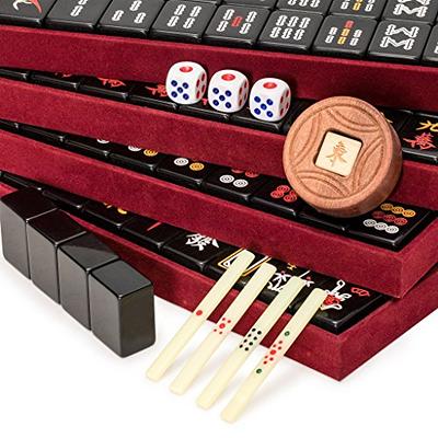 Chinese Mahjong with Wooden Box 9 x 6 x 2 inches (23x16.2x4.5