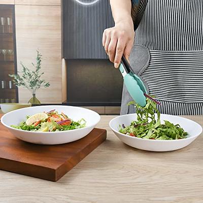 Salad Bowl with Lid, Large Salad Bowl with Tongs, Bamboo Fiber