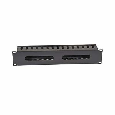 Navepoint 2U Metal Rack Mount Horizontal Cable Manager Duct Raceway for 19 Server Rack