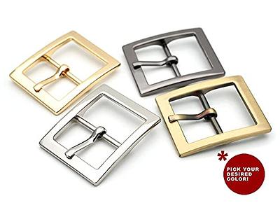CRAFTMEMORE 4pcs Single Prong Belt Buckle Square Center Bar Buckles Leather Craft  Accessories SC30 (1 Inch, Silver) - Yahoo Shopping