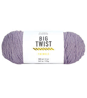 6oz Medium Weight Acrylic Blend 380yd Twinkle Yarn by Big Twist - Light  Purple - Yahoo Shopping