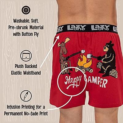 Lazy One Funny Animal Boxers, Novelty Boxer Shorts, Humorous Underwear, Gag  Gifts for Men, Camping, Bear, Moose (Happy Camper, Large) - Yahoo Shopping
