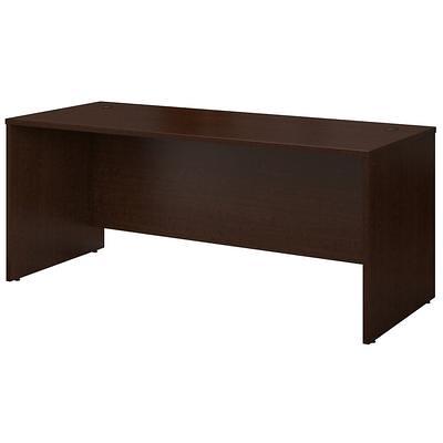 Bush Business Furniture Components Bow Front Desk 72 W x 36 D Hansen  CherryGraphite Gray Standard Delivery - Office Depot