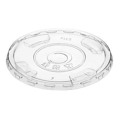 Choice 9, 12, 16, 20, and 24 oz. Clear PET Flat Lid with No Straw Slot -  1000/Case