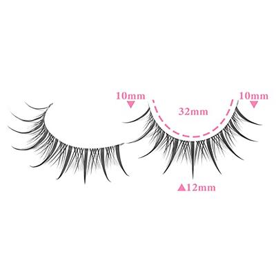 Manga Lashes Natural Look Wispy Anime False Eyelashes Mink Fluffy Eye Lashes  Pack Spiky Asian Japanese Korean Cosplay Fake Eyelashes 12 mm Curly Manhua  Lash Strips Look Like Individual Cluster - Yahoo Shopping