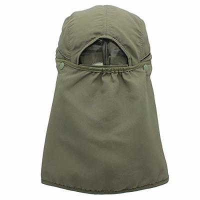 LLmoway UPF50+ Sun Hat with Neck Flap for Men Women Fishing Hiking