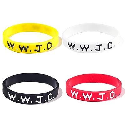 Amazon.com: Zodaca 52-Pack Adjustable WWJD Bracelets for Men and Women,  What Would Jesus Do Woven Wristbands for Church Fundraisers, Sunday School  (26 Assorted Colors) : Toys & Games
