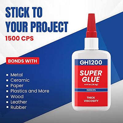 28 Grams 1500 CPS Super Glue All Purpose with Anti Clog Cap. Ca Glue -  Adhesive SuperGlue. Cyanoacrylate Glue for Hard Plastics, DIY Craft, Metal  1 Oz - Yahoo Shopping