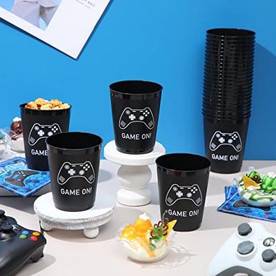 Blue Panda 16 Pack Video Game Cups for Kids Gaming Birthday Party Supplies,  Reusable Tumblers, 16 oz