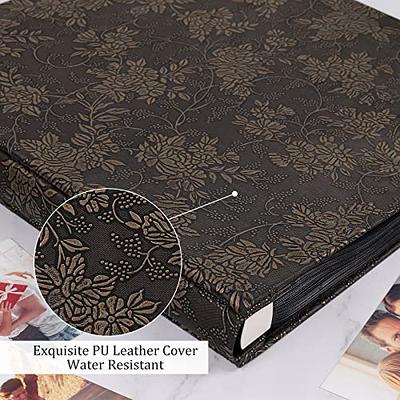  Zoview Art Photo Album Can Hold 3X5 4X6 5X7 6X8 8X10 Photos,  Self Adhesive Magnetic DIY Scrapbook Albums (Black, Large)