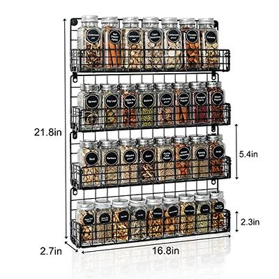 X cosrack Spice Rack Organizer Wall Mounted 4 Tier Stackable