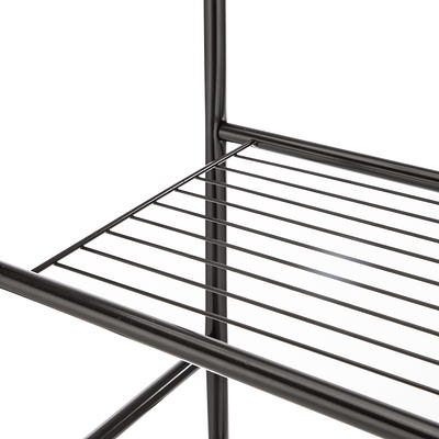 Metal Bathroom Shelves - Black or White Metal Finish