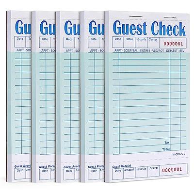 5 PACK] Green Guest Check Pads 2 Part Carbonless - 50 Pages per Server Pad  - Notepad for Waiter, Waitress and Restaurants Server Book (3.5 x 6.75  inches) - Yahoo Shopping