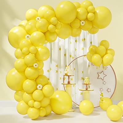 PartyWoo Pastel Yellow Balloons, 50 pcs 12 Inch Pale Yellow Balloons,  Yellow Balloons for Balloon Garland Balloon Arch as Party Decorations,  Birthday