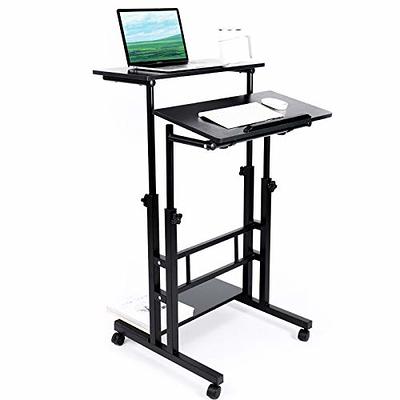 QZMDSM Rolling Desk Portable Laptop Computer Desk Small Standing Desk for  Small Spaces Table for Couch Desk for Home Office Table Mobile Adjustable