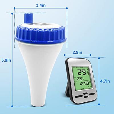 Urageuxy Pool Thermometer Floating Easy Read Digital Pool Thermometer  Wireless Indoor Outdoor Temperature Monitor for Swimming Pool, SPA,  Bathtub