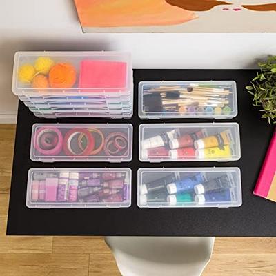 IRIS USA 10 Pack Large Plastic Art Craft Sewing Supply Organizer Storage  Containers with Latching Lid, for Paint Brush, 12 Ruler, Tools, Ribbons,  Washi Tape, Ornaments, Stackable, Clear - Yahoo Shopping