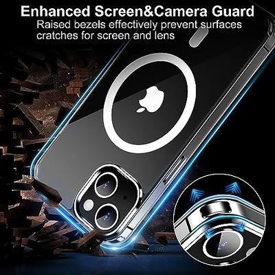 Temdan for iPhone 12 Case for iPhone 12 Pro Case,[Compatible with  Magsafe][2 Pcs Glass Screen Protector] [Not Yellowing] Slim Thin Shockproof  Phone