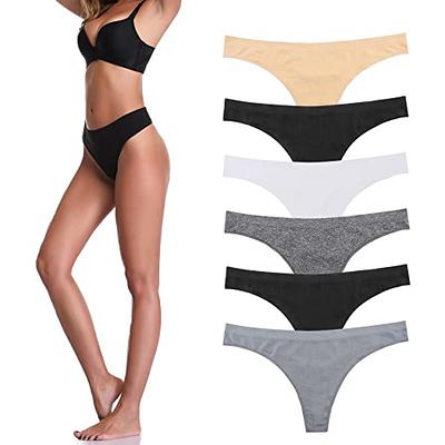 DEANGELMON Seamless Thongs Women No Show Thong Underwear Low Rise  Comfortable Panties Multiple Pack (6P4,M-NEWS) - Yahoo Shopping