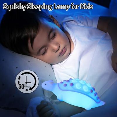 SALUOKE Dinosaur Kids Night Light,Silicone Nursery Dino Lamp with