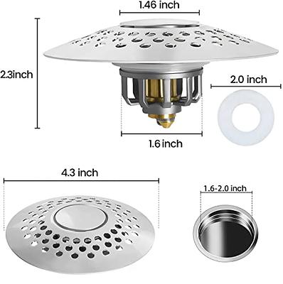 Haftaby Universal Bathtub Stopper with Drain Hair Catcher/Upgraded