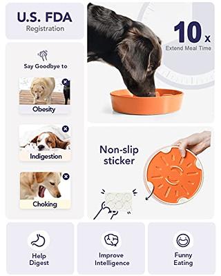LE TAUCI Dog Bowls Slow Feeder Ceramic, 3 Cups Dog Feeder Dog Food Bowl,  Slow Bowl, Puppy Bowl, 9.5 Inch Puzzle Feeders, Sun Orange - Yahoo Shopping