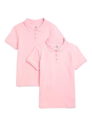 Wonder Nation Young Mens School Uniform Short Sleeve Pique Polo Shirt,  Sizes S-XL 