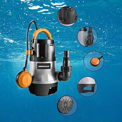 Dekopro Deko 1/2HP 400W 1981GPH Sump Pump Submersible Pump Clean/Dirty Water Pump Swimming Pool Garden Tub Pond Flood Drain w/Float Swi