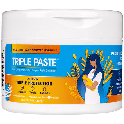 Triple Paste Medicated Ointment for Diaper Rash, Hypoallergenic