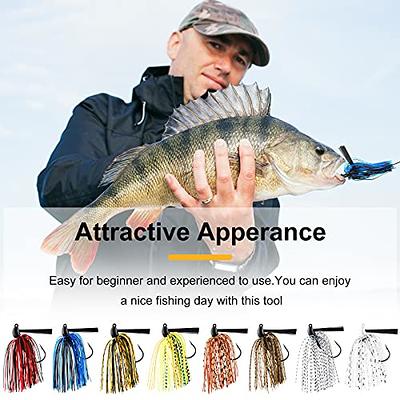 Bass Fishing Jigs Silicone Skirts Weedless Fishing Lures Flipping