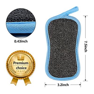 HOMERHYME Non-Scratch Cellulose Scrub Sponges 12 Pack, Kitchen Sponge with  Double-Side & Ergonomic Design. Durable Sponge for Dishes, Coated