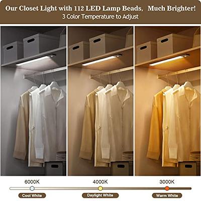 LED Under Cabinet Light USB Powered Motion Sensor Dimmer Lighting for  Cabinet Closet Kitchen Wardrobe Counter