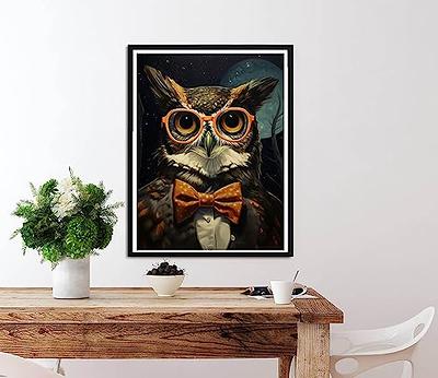 Diamond Painting Kits for Adults Colorful Owl PaintingDIY Round Full Drill  5D Diamond Art for Home Wall Decor 12x16 inches