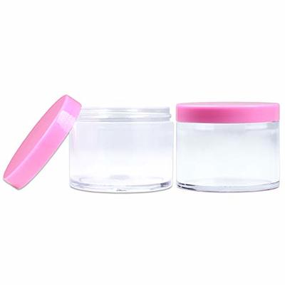 Clear Glass Jar w/ Smooth White Lid, 4 oz