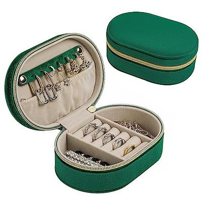 Soddeph Velvet Jewelry Box with Mirror,Mini Travel Jewelry Case, Plush Jewelry  Travel Case, Small Portable Travel Jewelry Organizer, Gift for Women Girls  (Emerald) - Yahoo Shopping