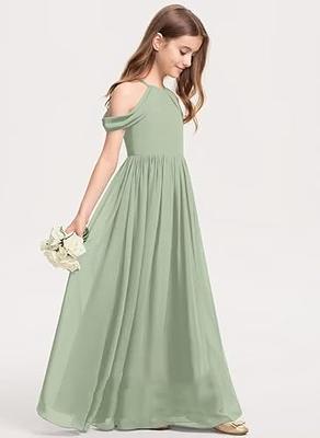 Women's Off The Shoulder Bridesmaid Dresses with Slit 2024 Long Chiffon  Formal Party Dress for Wedding