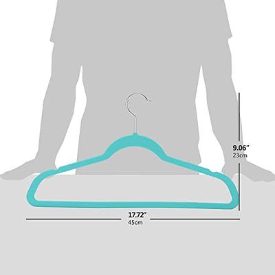 Flysums Premium Velvet Hangers 50 Pack, Heavy Duty Study Teal Hangers for  Coats, Pants & Dress Clothes - Non Slip Clothes Hanger Set - Space Saving