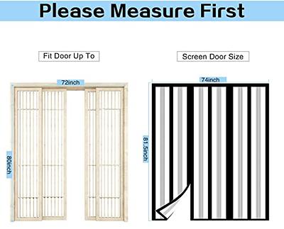 Insulated Door Curtain, Magnetic Thermal Door Cover Screen Door  Self-Closing Privacy Magnetic Screen Door Hands Free for Patio, Kitchen,  Bedroom, Air Conditioner Room, Fits Doors up to 34 x 80,Grey :  