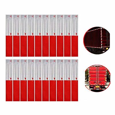 Z-oneMart 20Pcs Red White Micro Prismatic Sheeting Reflective Tape 2 X 12'  Waterproof Reflector Tape Self-Adhesive Reflector Sticker Conspicuity  Safety Warning Tape for Truck Trailer Pickup - Yahoo Shopping