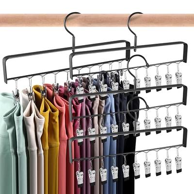  MORALVE Pants Hangers Space Saving - 2 Pack European Beechwood  Scarf Hangers - Closet Organizer Jean Hangers - Scarf Holder Closet Space  Saving Hangers - Pant Rack Leggings Hanger Space Saver : Home & Kitchen