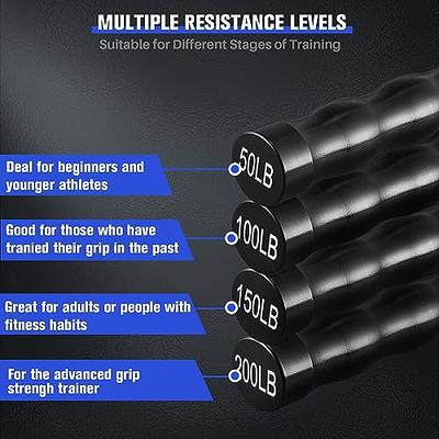 Upgraded 50-200LB Grip Strength Trainer with 4 pairs of detachable  anti-slip foam, 4 Pack