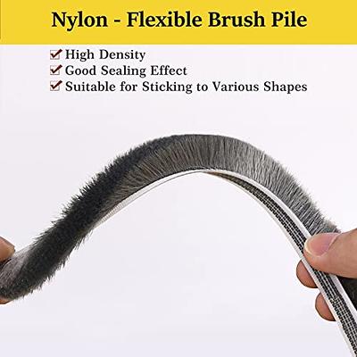 Self-Adhesive Brush Weather Stripping, High Density Felt Door Brush Strip  for Sliding Sash Door Window Wardrobe Seal (9 * 9MM-33FT, gray) :  : Tools & Home Improvement