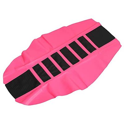 fewfuss Universial Dirt Bike Seat Cover - Soft Ribbed Rubber Seat Covers  for Motorcross Enduro Black