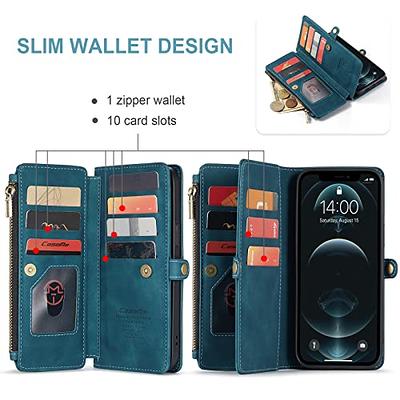 iPhone 15 Pro Max Magsafe Zipper RFID Wallet All-inclusive Shockrpoof Phone  Case - Blue
