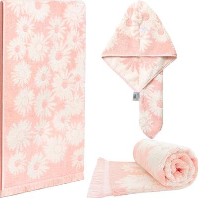 PiccoCasa 6 Pack Soft Hand Towels Cotton 13 x 29 for Bathroom Pink