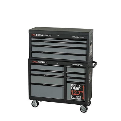 Ironmax 2 in 1 Rolling Tool Box Organizer Tool Chest w/ 5 Sliding