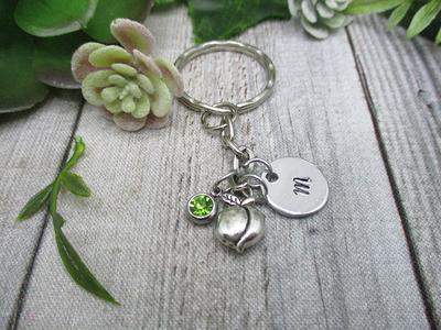 Custom Letter Keychain, Initial Personalized Gifts For Her